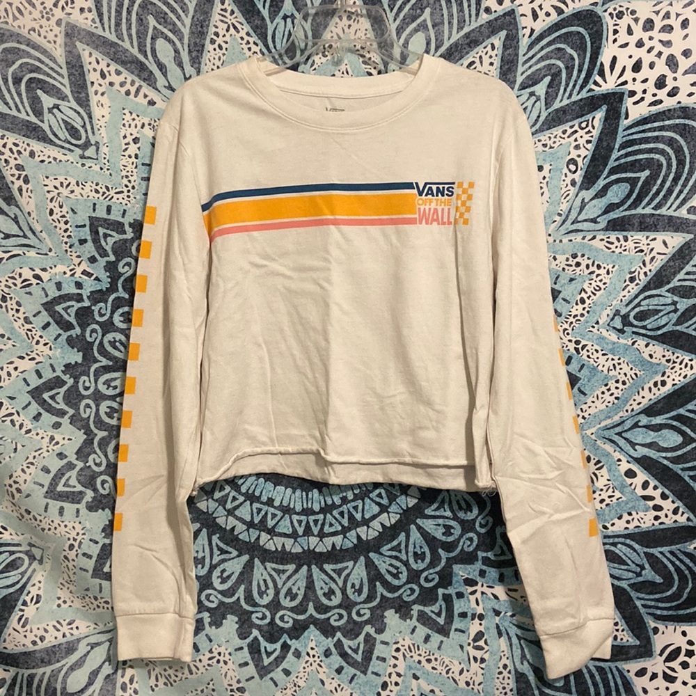 Cropped Long Sleeve Vans Tee